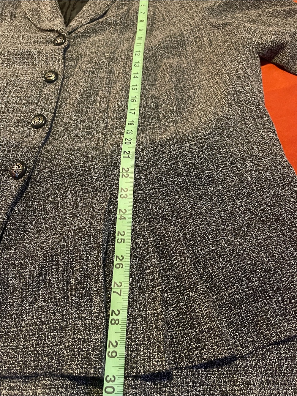 Danny Nicole Classic Women's Tweed Peplum Suit- Gray 22W - Picture 6 of 9